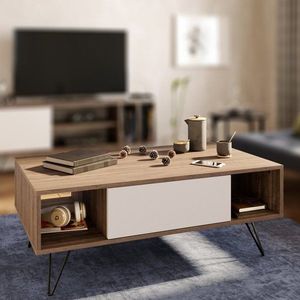 Konferenčný stolík Mistico - Walnut, White vyobraziť