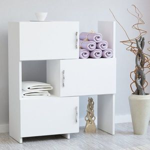 Viacúčelová skrinka Anna - White vyobraziť