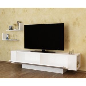 TV skrinka / Obývacia stena Ekol - White vyobraziť
