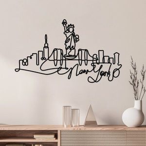 Dekoratívny kovový doplnok na stenu Newyork vyobraziť