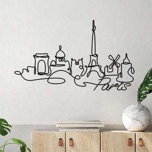 Dekoratívny kovový doplnok na stenu Paris vyobraziť
