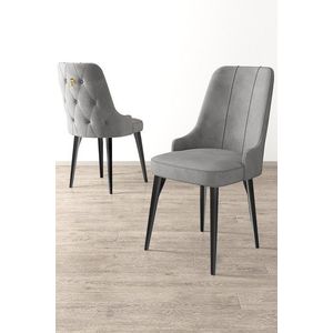Súprava stoličiek (6 kusov) Newa - Grey, Black vyobraziť