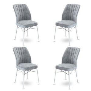 Súprava stoličiek (4 kusy) Flex - Grey, White vyobraziť