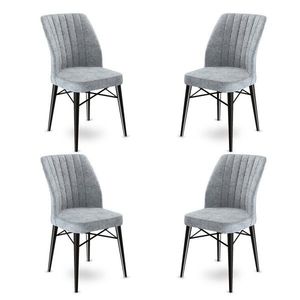 Súprava stoličiek (4 kusy) Flex - Grey, Black vyobraziť
