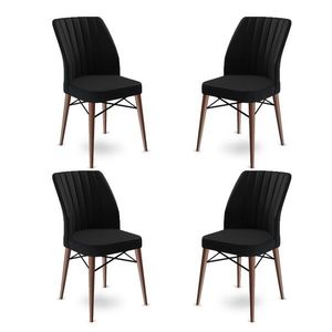 Súprava stoličiek (4 kusy) Flex - Black, Brown vyobraziť
