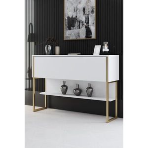 Komoda Luxe - Gold, White vyobraziť
