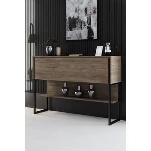 Komoda Luxe - Black, Walnut vyobraziť