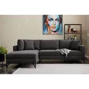 Rohová sedacia súprava / Rohová pohovka Berlin Left - Anthracite, Black vyobraziť