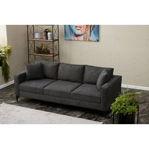 Trojmiestna pohovka Berlin - Anthracite, Black vyobraziť