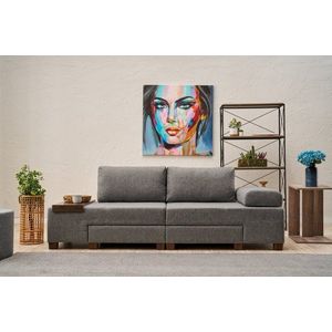 Trojmiestna rozkladacia pohovka Perenna Linen - Grey vyobraziť