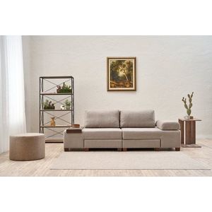 Trojmiestna rozkladacia pohovka Perenna Linen - Cream vyobraziť