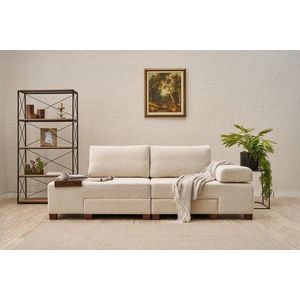Trojmiestna rozkladacia pohovka Perenna Chenille - Cream vyobraziť
