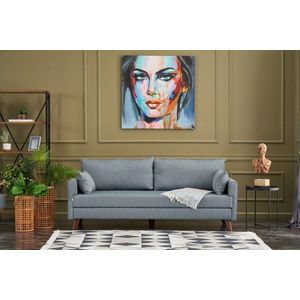 Trojmiestna pohovka Bella Soft Üçlü Koltuk - Blue vyobraziť