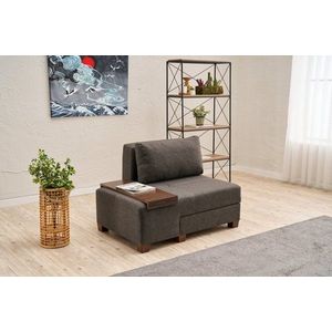 Rozkladacie kreslo Perenna Linen Left - Anthracite vyobraziť