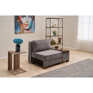 Rozkladacie kreslo Perenna Chenille Right - Grey vyobraziť