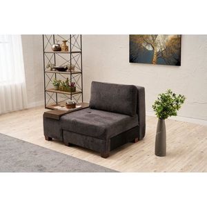 Rozkladacie kreslo Perenna Chenille Left - Anthracite vyobraziť