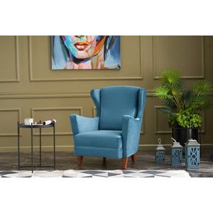 Kreslo ušiak Lola Berjer - Turquoise vyobraziť