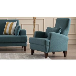 Kreslo ušiak Kana Bergere - Turquoise vyobraziť