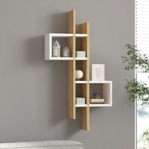 Nástenná polica Emse - Sapphire Oak, White vyobraziť