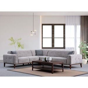 Rohová sedacia súprava / Rohová pohovka Athena Corner L2-C-3R - Light Grey vyobraziť