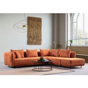 Rohová sedacia súprava / Rohová pohovka Floransa - Orange vyobraziť
