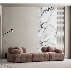 Trojmiestna pohovka Doblo 3 Seater ( L1-Pouffe-1R) - Cappucino vyobraziť