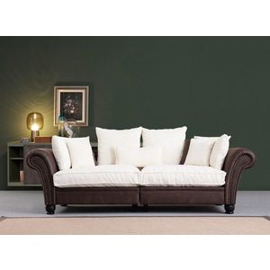 Trojmiestna pohovka Lawrence Lounge - Brown, White vyobraziť