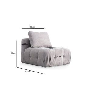 Kreslo / Jednomiestna pohovka Amaris O1 - Light Grey vyobraziť
