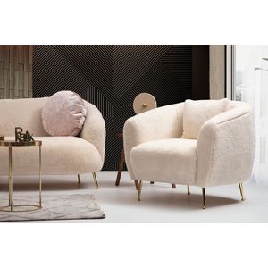 Kreslo ušiak Istiridye - Beige vyobraziť