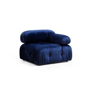 Kreslo / Jednomiestna pohovka Bubble 1R - Velvet Blue vyobraziť
