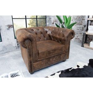 Chesterfield kreslo MIDAS Dekorhome Hnedá vyobraziť