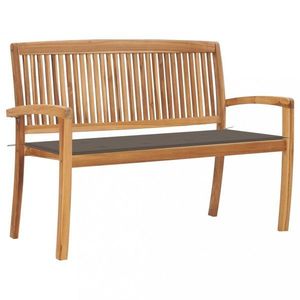 Záhradná lavica teak / látka Dekorhome vyobraziť