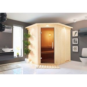 Interiérová fínska sauna 196 x 170 cm Dekorhome vyobraziť