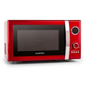 Klarstein Fine Dinesty, mikrovlnná rúra 2 v 1, 23 l, 800 W, gril: 1000 W, retro, 12 programov, červená vyobraziť