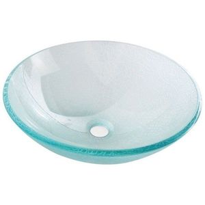 SAPHO - ICE sklenené umývadlo na dosku priemer 42cm, číre s pieskovaním 2501-04 vyobraziť