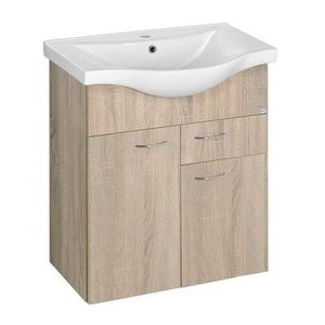 AQUALINE - KERAMIA FRESH umývadlová skrinka, 1 zásuvka, 60, 6x74x34cm, dub platin 50066 vyobraziť