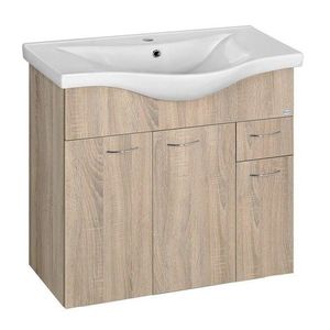AQUALINE - KERAMIA FRESH umývadlová skrinka 74, 5x74x34, 7cm, dub platin 50083 vyobraziť