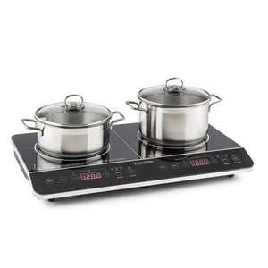 Klarstein VariCook Slim, indukčný varič, 3500 W, 240 °C, 2 platne, časovač, dotykové ovládanie vyobraziť