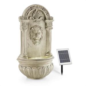 Blumfeldt Löwenstein, nástenná fontána, záhradná, solárny panel, 2 W, LED, polyresín, vzhľad kameňa vyobraziť