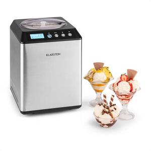 Klarstein Vanilly Sky Family, zmrzlinovač, výrobník zmrzliny a mrazeného jogurtu, 250 W, 2, 5 l, strieborný vyobraziť