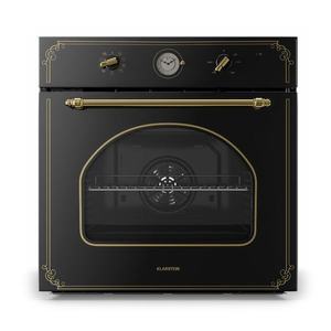 Klarstein Victoria, vstavaná rúra, retro vzhľad, 9 funkcií, 50 – 250 °C, čierna vyobraziť