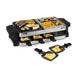 Klarstein Sirloin, raclette gril, 1500 W, hliník/kameň, pre 8 osôb, LED kontrolky vyobraziť