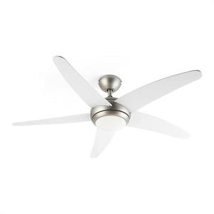 Klarstein Bolero, 2 v 1 stropný ventilátor, 134 cm, svetlo, 55 W, diaľkový ovládač, biely vyobraziť