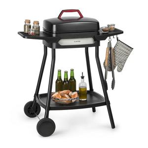 Klarstein Gatsby, elektrický gril, 2000 W, nepriľnavá grilovacia plocha, bočné stolíky, čierny vyobraziť