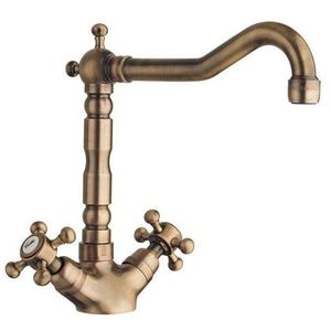SAPHO - ANTEA stojánkova drezová batéria s retro hubicou, bronz 3126 vyobraziť
