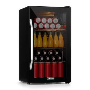 Klarstein Beersafe XXL Onyx, chladnička, energet. trieda E, LED, 3 kovové police, panoramatické sklenené dvierka vyobraziť