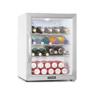 Klarstein Beersafe XL Crystal White, chladnička, energet. trieda D, 60 l, LED, sklenené dvierka, biela/strieborná vyobraziť