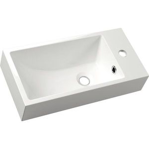 SAPHO - ARIANA liaty mramor umývadlo 50x25cm, biele, batéria vpravo SM016 vyobraziť