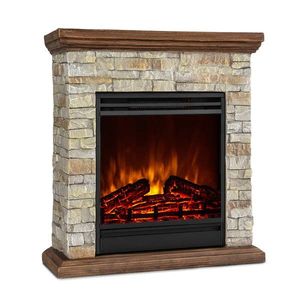 Klarstein Etna, elektrický krb, 1800 W, týždenný časovač, diaľkové ovládanie, sivý/ hnedý vyobraziť