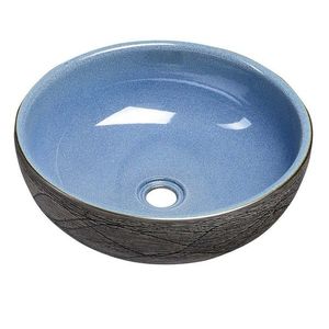 SAPHO - PRIORI keramické umývadlo na dosku, priemer 41cm, modrá/šedá PI020 vyobraziť